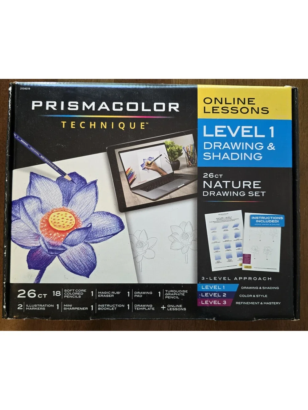 Prismacolor NATURE Level 1 Online Drawing Lessons 26-Pc Set Drawing & Shading